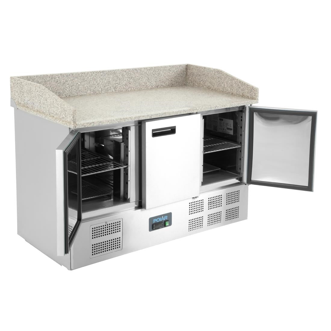 Polar G-serie saladette/pizza koelwerkwerkbank met granieten werkblad 368L