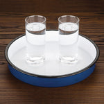 Olympia geëmailleerd stalen dienblad rond 32cm