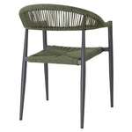 Bolero Eden PE gevlochten rattan outdoor armstoelen groen (4 stuks)