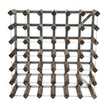 Wijnrek donker hout 42 flessen