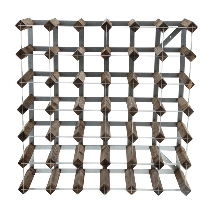 Wijnrek donker hout 42 flessen