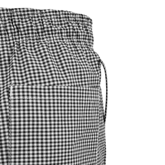 Whites Easyfit Teflon unisex koksbroek met kleine ruit zwart-wit XS