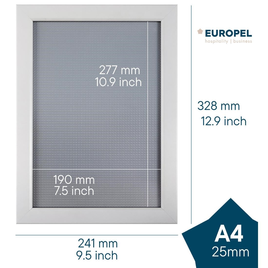 Europel Kliklijst A4 25mm Mat Wit