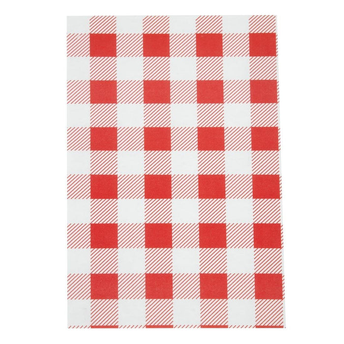 Rood Gingham vetvrij papier 19x31cm (200 stuks)