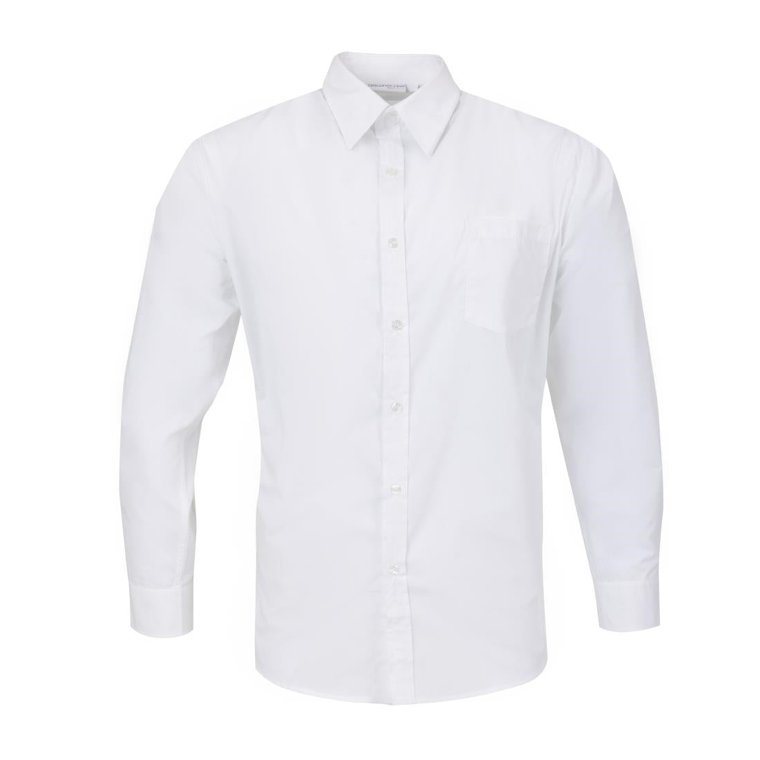 Uniform Works unisex overhemd lange mouw wit S