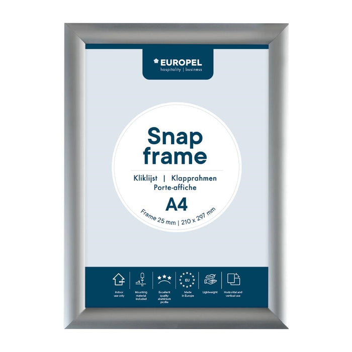 Europel Clicklijst A4 25mm Zilver