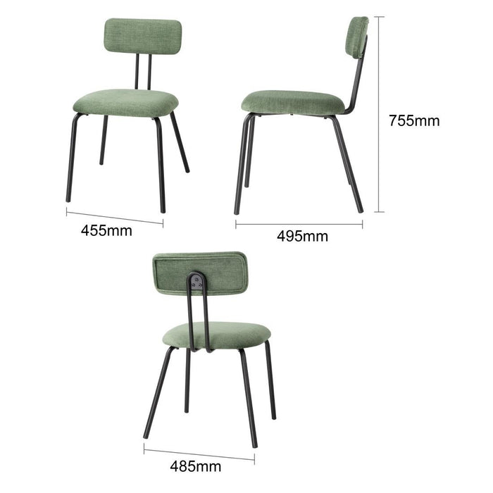 Bolero Fairfield Stoelen - Donker Walnoot/Groen Mix (Set 2)