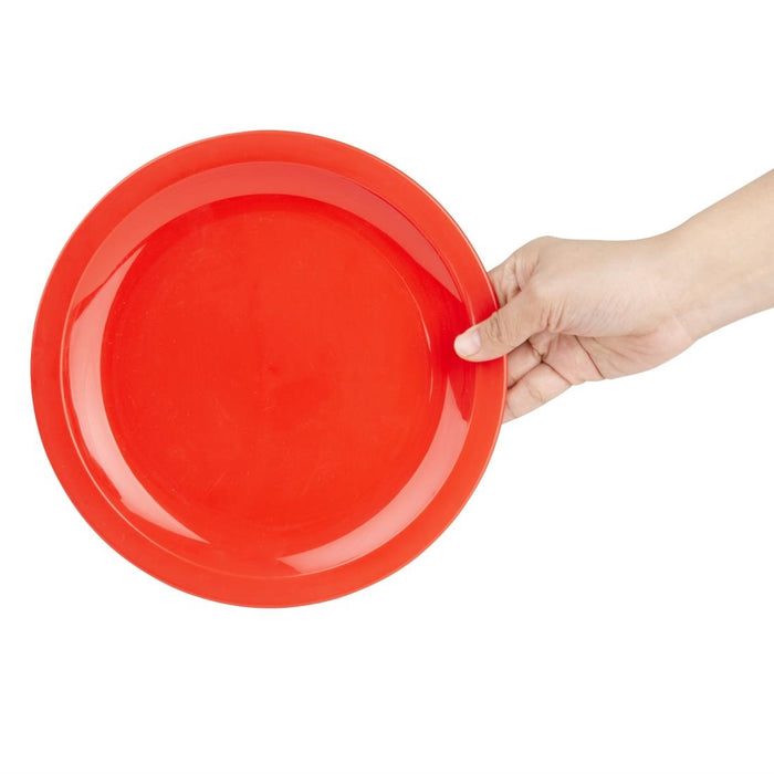 Olympia Kristallon polycarbonaat borden 23cm rood (12 stuks)