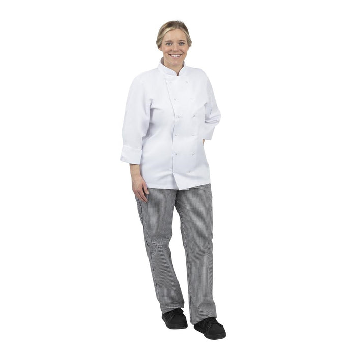 Whites Vegas unisex koksbroek zwart-wit geruit S