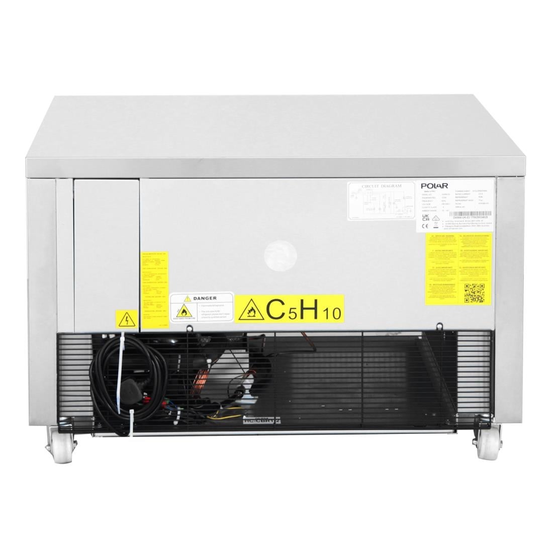 Polar U-serie compacte koel-vrieswerkbank 1 lade 2x GN 1/1