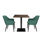 Bolero Complete Tafel Vierkant Donker Hout Effect 700mm