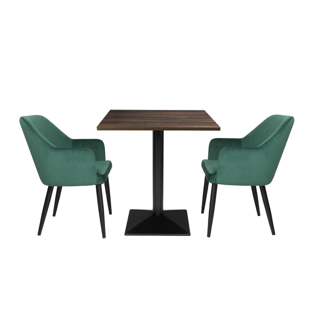 Bolero Complete Tafel Vierkant Donker Hout Effect 700mm