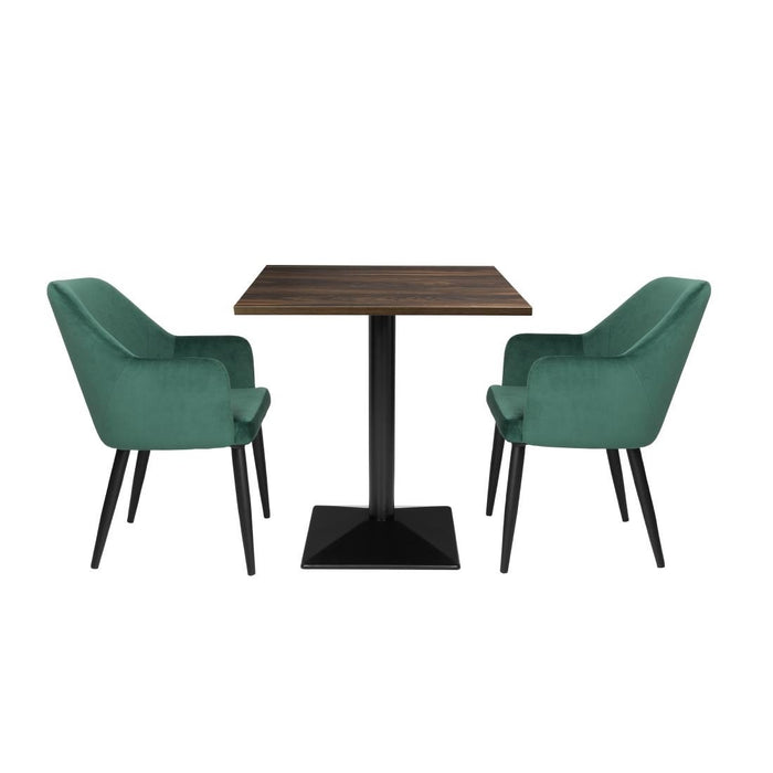 Bolero Complete Tafel Vierkant Donker Hout Effect 700mm