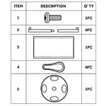 Bolero canvas afzetdoek donkergroen