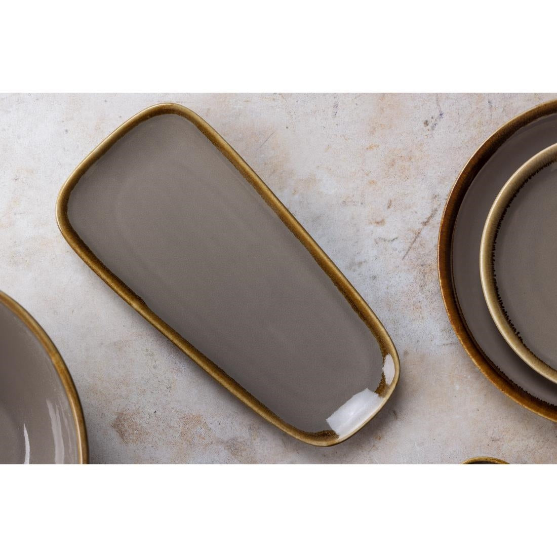 Olympia Kiln kleine schalen grijs 26cm (6 stuks)