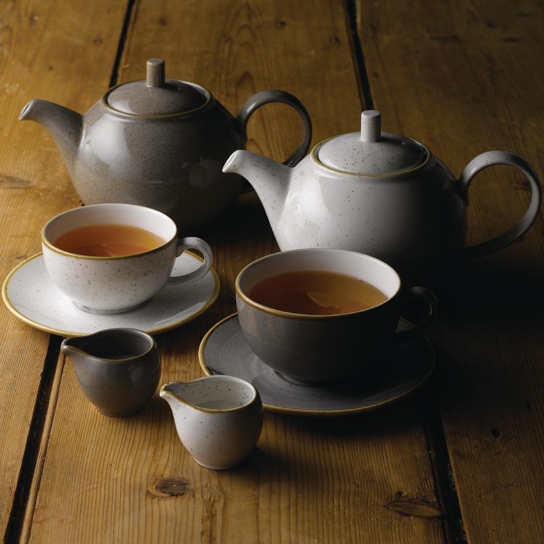 Churchill Stonecast Grey Cappuccino  cappuccino schotel 15.6 cm pak van 12