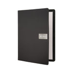 Securit Leder, A4 Ruwe menuboekomslag in zwart