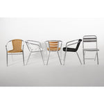 Bolero stapelbare aluminium stoelen (4 stuks)