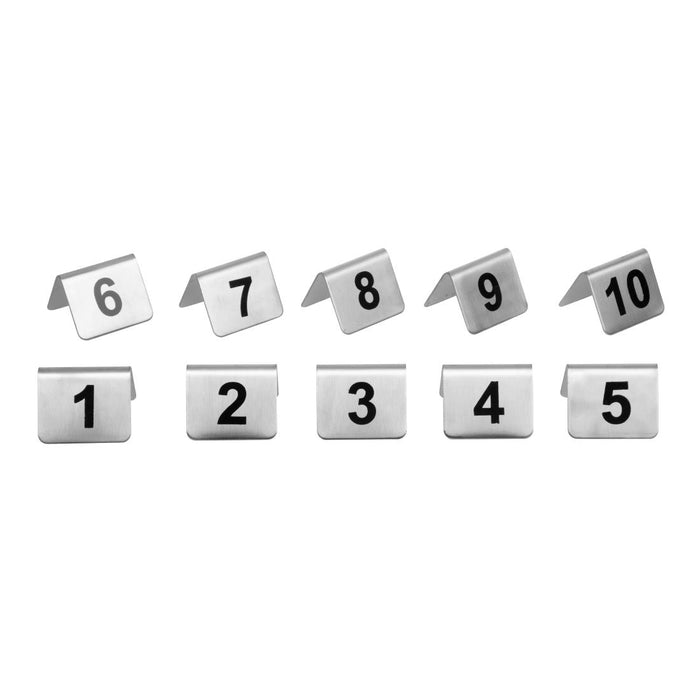 Olympia RVS tafelnummers 1-10 (10 stuks)