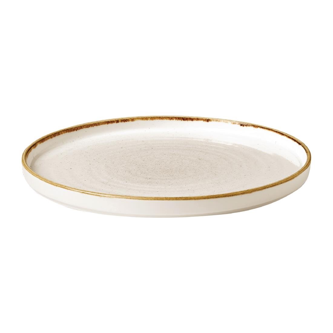 Churchill Stonecast Barley White Bord Met Opstaande Rand 25.9cm (pak van 6)