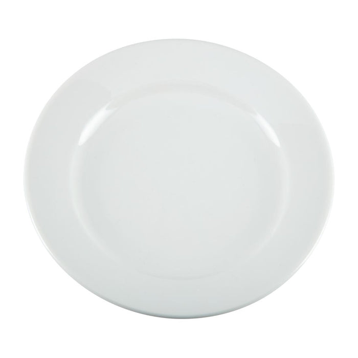 Olympia Whiteware borden met brede rand 16,5cm (12 stuks)