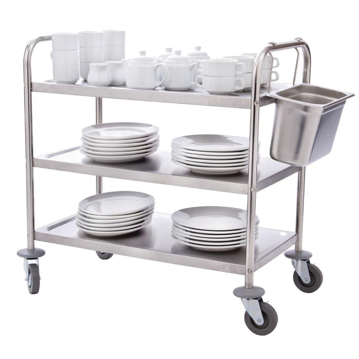 Vogue RVS serveerwagen 3 plateaus L - 93(h) x 86(b)