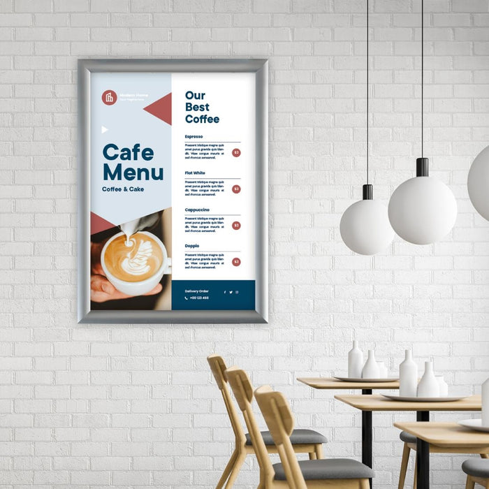 Europel Snap Frame A1 25mm Zilver