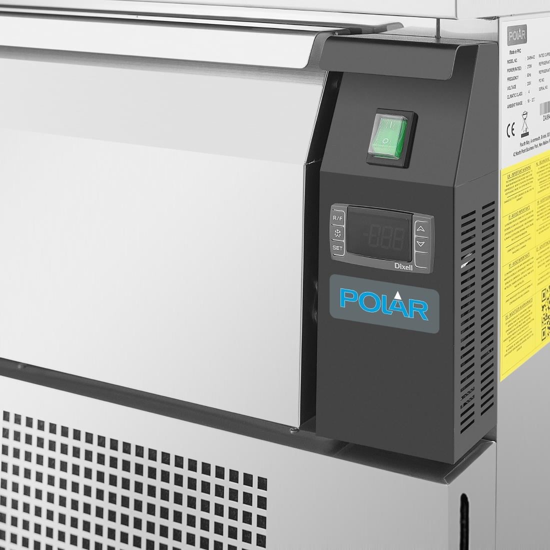Polar U-serie compacte koel-vrieswerkbank 2 lades 6x GN 1/1