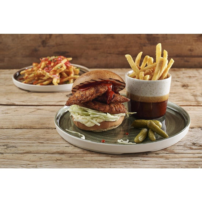 Churchill Stonecast Patina Burnished Green Bord Met Opstaande Rand 25.9cm (pak van 6)