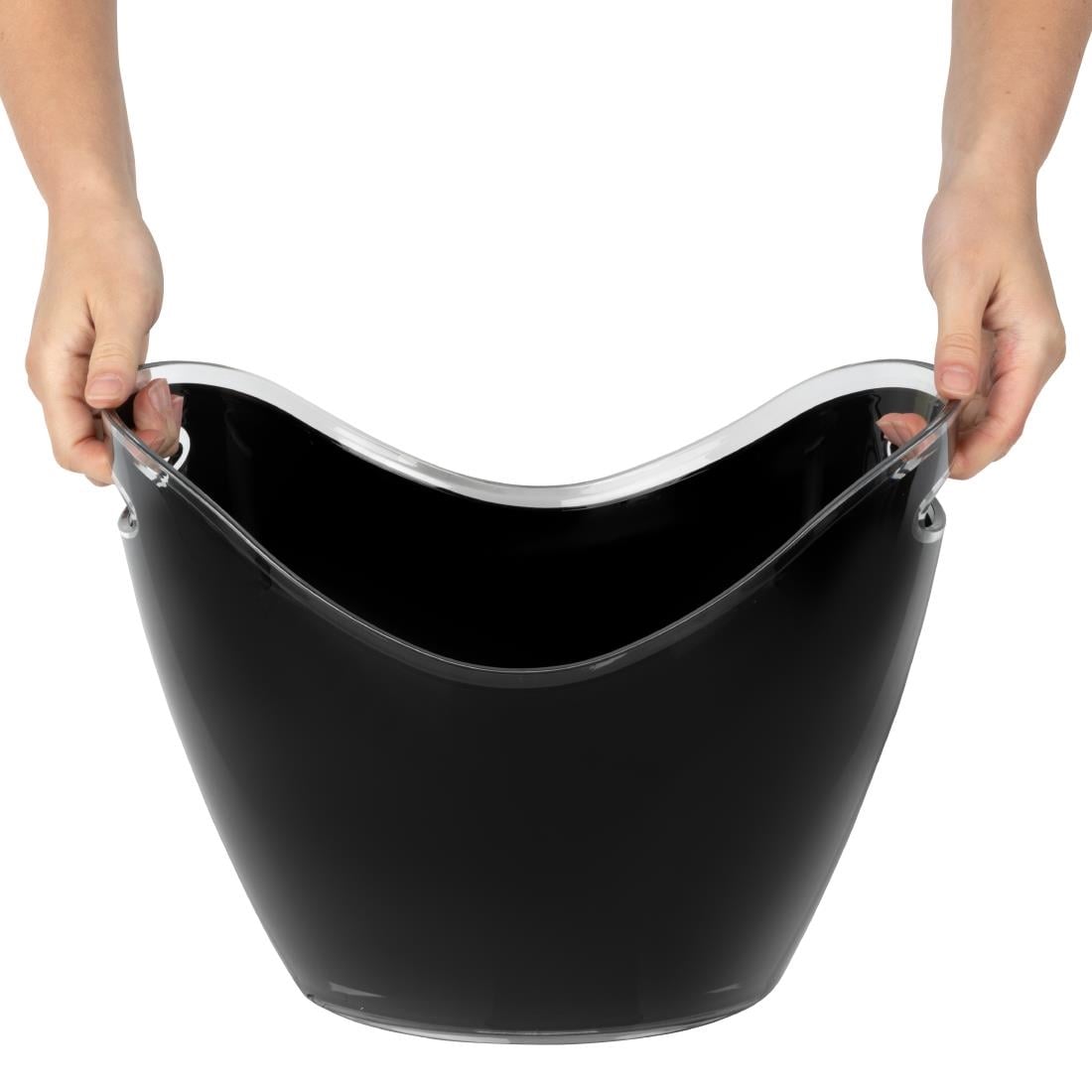 APS acryl champagne bowl groot zwart