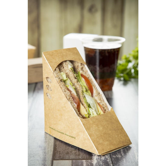 Vegware composteerbare kraft sandwichboxen (500 stuks)