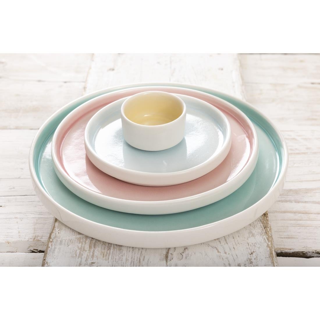 Olympia Fondant borden aqua blauw 152mm (6 stuks)