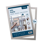 Europel Info Frame / Zelfklevende Set 2 Stuks A4 Zilver
