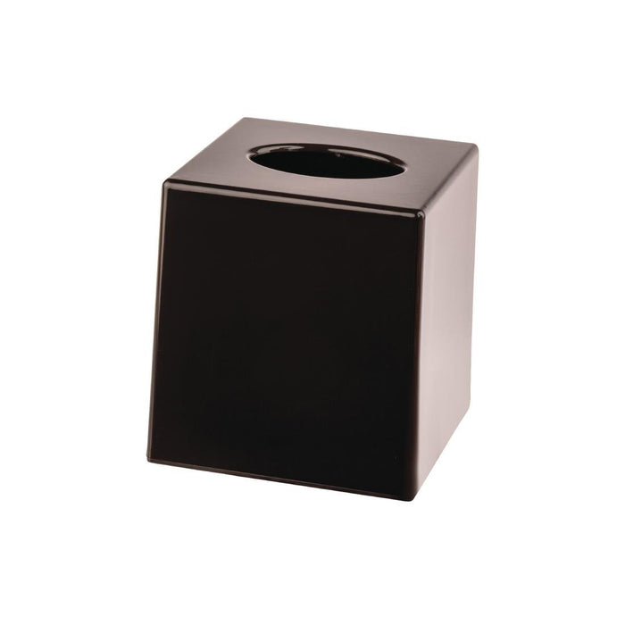 Zwarte vierkante tissue box