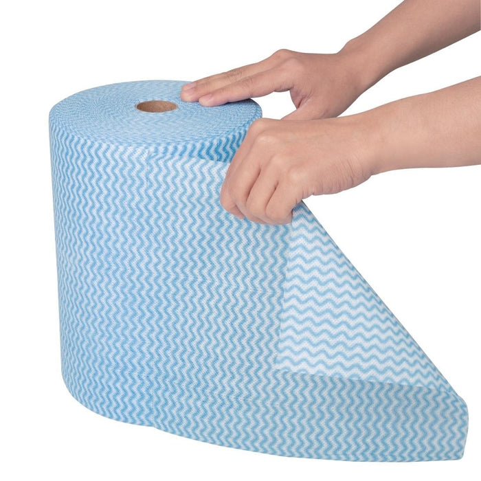 Nisbets Essentials non-woven schoonmaakdoekjes 25x25cm blauw (300 stuks)