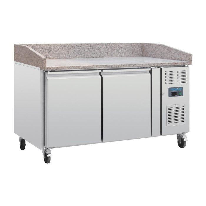 Polar G-serie pizza werkbank met marmeren blad 428L