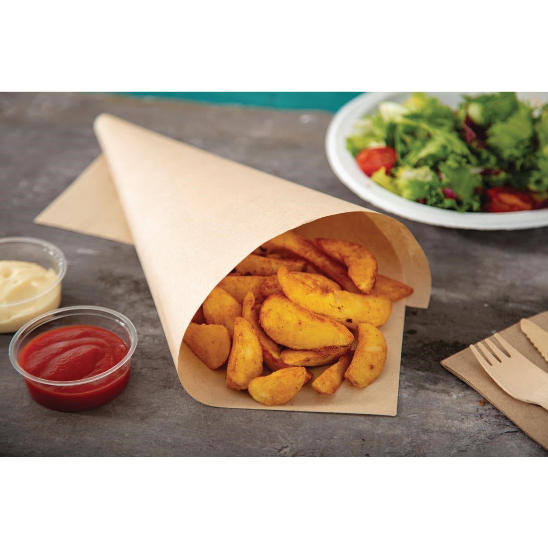 Vegware composteerbaar ongebleekt vetvrij papier 38x27,5cm (500 stuks)