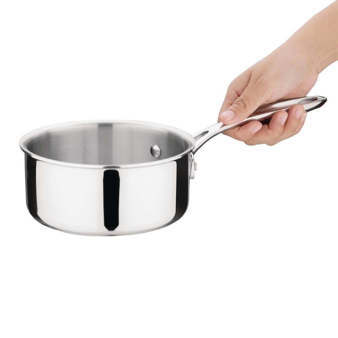 Vogue roestvrij staal & aluminium tri-wand sauspan 14cm
