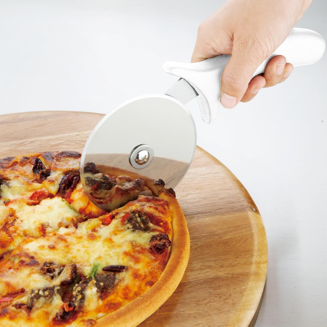 Hygiplas RVS pizzawiel wit 10cm