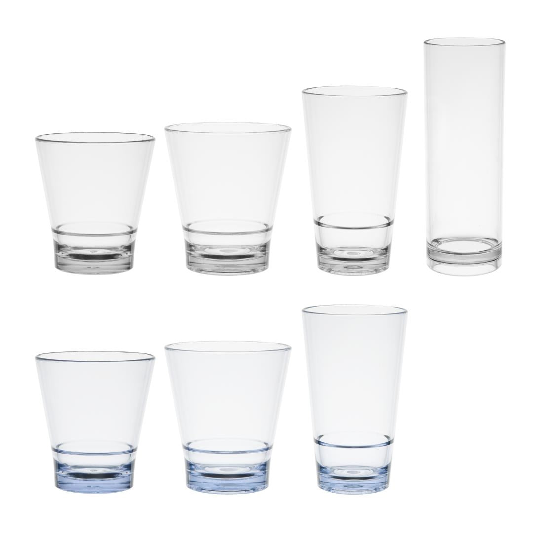 Olympia Kristallon Polycarbonaat Stapelbare Bekers - Helder 350ml (6 Stuks)