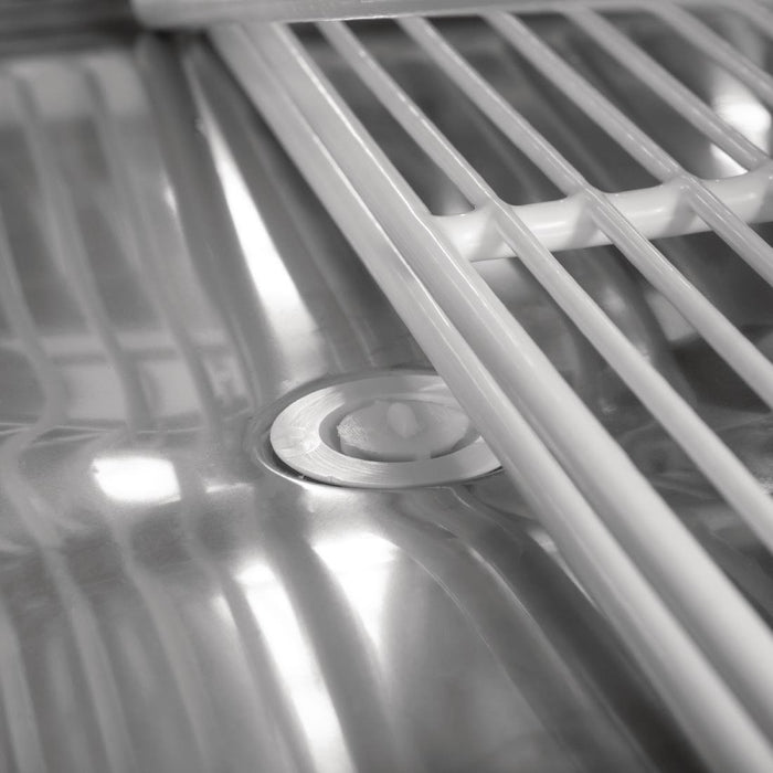 Polar G-serie 2-deurs pizza koelwerkbank met opzetkoelvitrine 256L