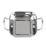 Olympia Tafel Presentatie Vierkant Schaal Roestvrij Staal 115X115mm