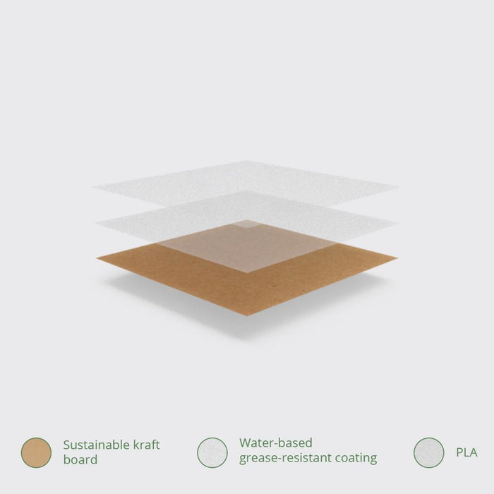 Vegware composteerbare tortilladozen met PLA-venster (500 stuks)