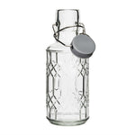 Olympia geo glazen waterfles met stop 380 ml (6 stuks)