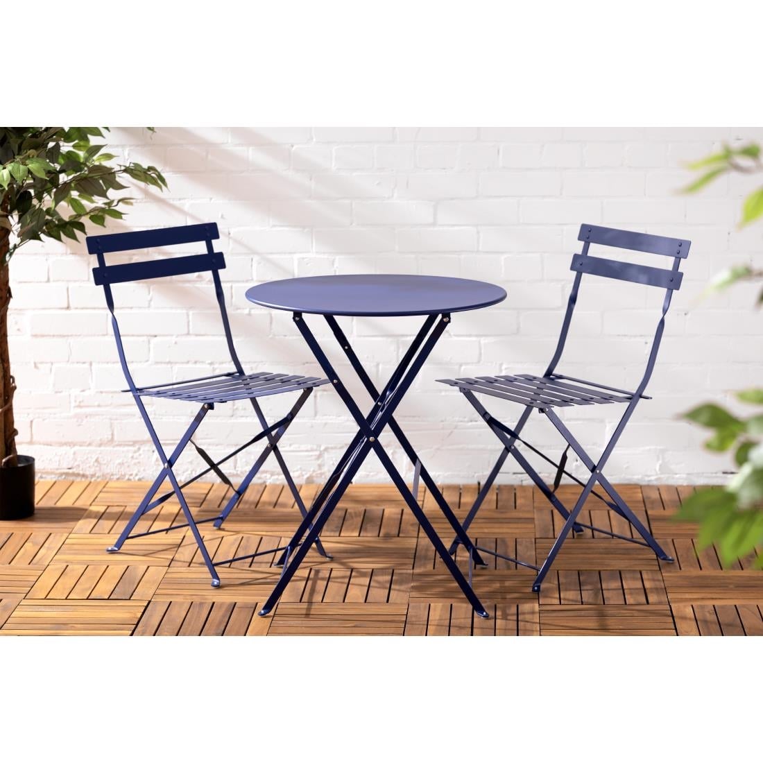 Bolero Perth Pavement Style Klapstoelen Donker Marineblauw (Pak Van 2)