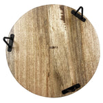 Olympia Ronde Display Standaard Mangohout met Metalen Poten 250x80mm