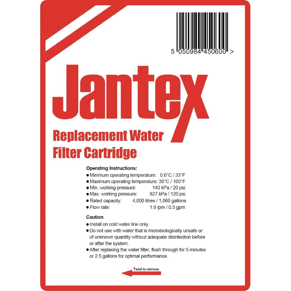 Jantex Water Filterpatroon voor Buffalo Waterkoker