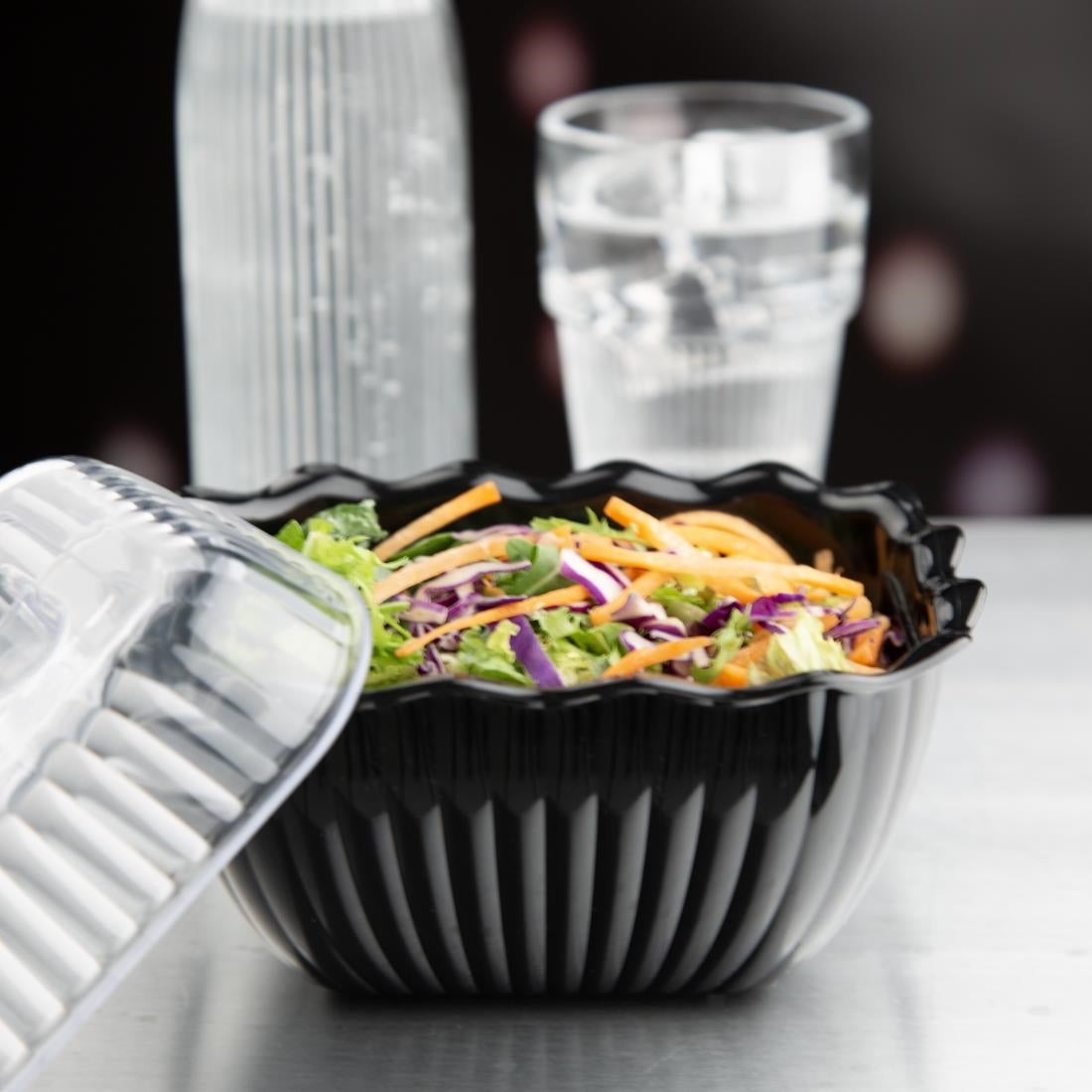 Olympia Kristallon Kleine Saladebak - Zwart