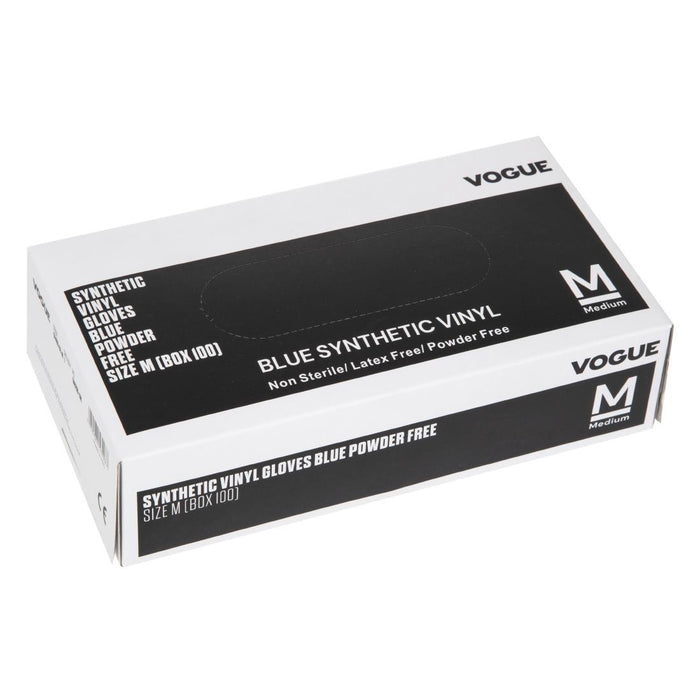 Hygiplas vinyl handschoenen blauw poedervrij M (100 stuks)