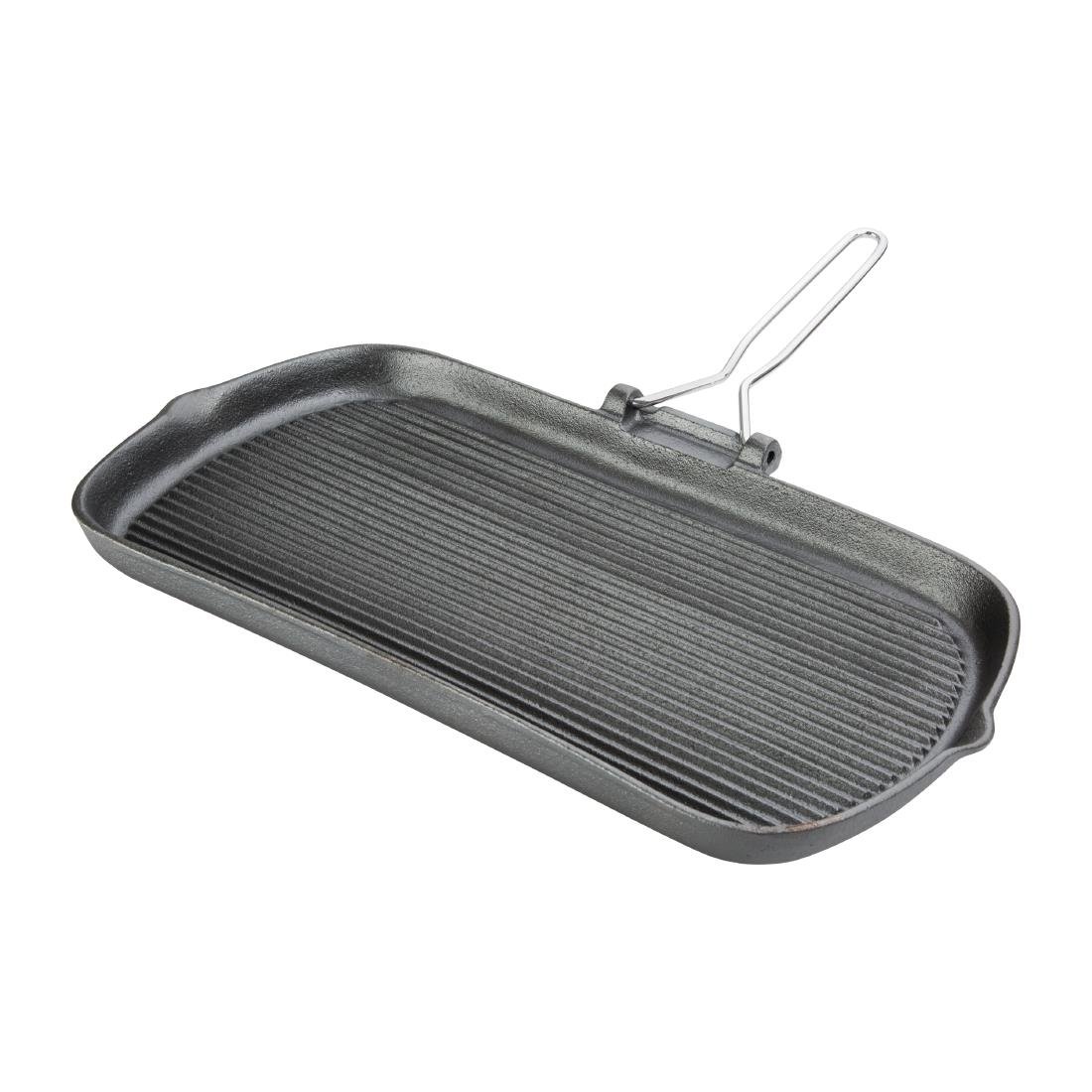 Vogue gietijzeren grillpan 22cm